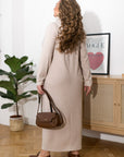 Robe midi en maille douce