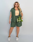 Set aus Baumwollstoff