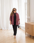 Oversized checkered shirt