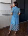 Vestido midi bordado