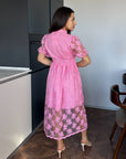 Rochie midi brodata