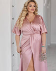 Vestido de noche largo con abertura