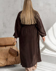 Long fuzzy cardigan with belt - Twiggy Shop