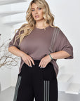 Set tricot cu detalii de cristal
