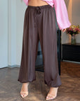 Pantaloni din satin în stil Aladdin