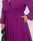 Long dress with open neckline - Twiggy Shop