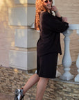 Set of shirt and bermuda shorts made of cotton fabric , White цвят, с ежедневен стил и комфорт.