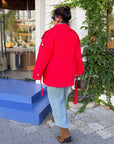 Short cashmere coat with warm lining, set made from polyester and viscose, elegant and cosy for the winter season.