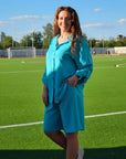 Комплект shirt и shorts от памучна Fabric, Beige цвят, с облегнал дизайн, подходящ за летни дни Waist марка с 70% cotton.