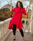 Set of tunic with cut-out details and leggings , cotton и polyester, стилен и комфортен за ежедневна носия.