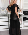 Vestido largo con bordado