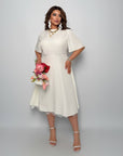 Midikleid mit zarter Spitze