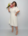 Midikleid mit zarter Spitze