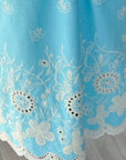 Rochie midi din in brodat