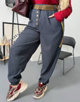 Corduroy trousers from IT with viscose, cotton and elastane, shown on a model, made from soft material.
