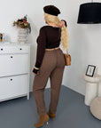 Corduroy trousers from an Italian brand, viscose, cotton and elastane, suitable for stylish everyday outfit.