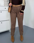 Corduroy trousers from the IT brand, viscose, cotton and elastane, shown in the image.