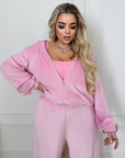 Soft velvet set with a hood - Twiggy Shop