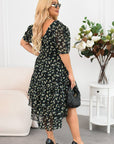Asymmetric dress with ruffles от viscose и polyester, модел с елегантен дизайн и деликатни детайли, подходяща за стилен облик