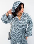 Printed set with a scarf от polyester, viscose и elastan, с цветен дизайн и мека текстура.