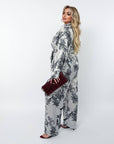 Printed set with a scarf от polyester, viscose и elastan, с цветен дизайн и мека текстура.
