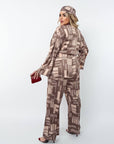 Printed set with a scarf от polyester, viscose и elastan, с ярък дизайн и мека текстура.
