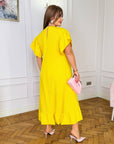 Loose-fit dress with ruffles