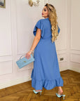 Loose-fit dress with ruffles - Twiggy Shop