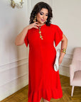 Loose-fit dress with ruffles - Twiggy Shop
