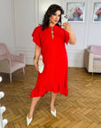 Loose-fit dress with ruffles - Twiggy Shop