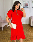 Loose-fit dress with ruffles - Twiggy Shop
