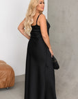 Robe longue en satin