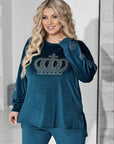 Velvet set with stones - Twiggy Shop