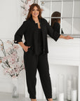 Conjunto blazer y pantalón lino