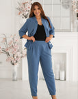Conjunto blazer y pantalón lino