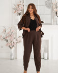 Conjunto blazer y pantalón lino