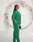Conjunto blazer y pantalón lino