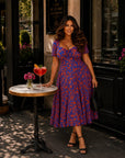 Rochie din satin floral
