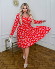 Soft fabric dress with flowers - Twiggy Shop