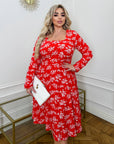 Soft fabric dress with flowers - Twiggy Shop