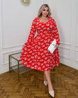 Soft fabric dress with flowers - Twiggy Shop