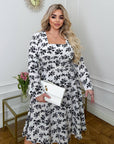 Soft fabric dress with flowers - Twiggy Shop
