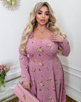 Soft fabric dress with flowers - Twiggy Shop