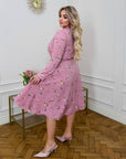 Soft fabric dress with flowers - Twiggy Shop