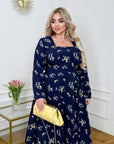 Soft fabric dress with flowers - Twiggy Shop