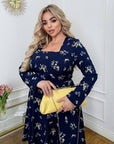 Soft fabric dress with flowers - Twiggy Shop