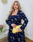 Soft fabric dress with flowers - Twiggy Shop