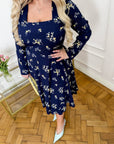 Soft fabric dress with flowers - Twiggy Shop