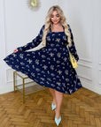 Soft fabric dress with flowers - Twiggy Shop