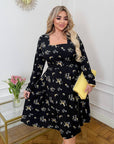 Soft fabric dress with flowers - Twiggy Shop